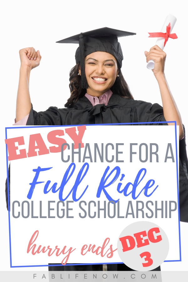 Easy chance for a full ride college scholarship 