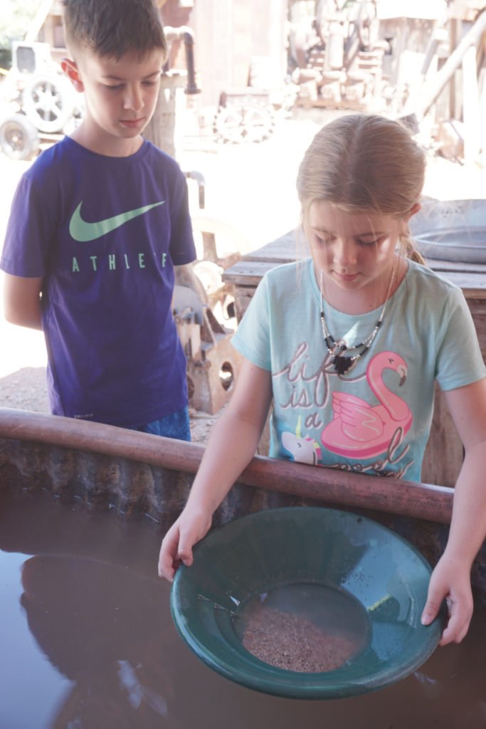 Mining for gold in the ghost town in Jerome, Arizona