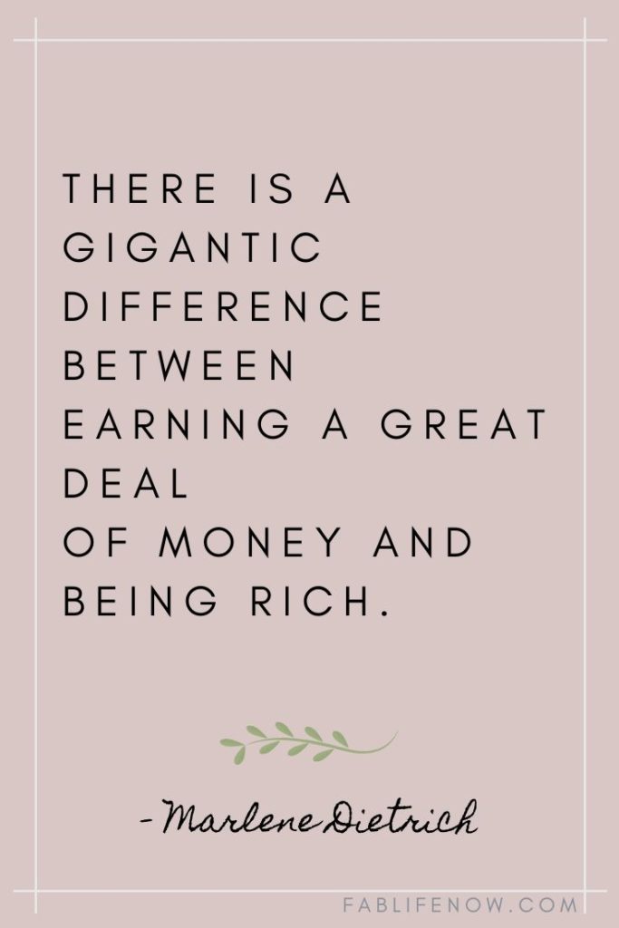 Marlene Dietrich being rich quote