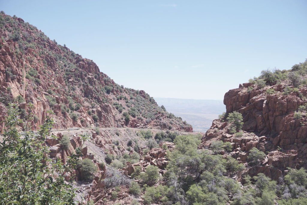 The road through the mountain to Jerome, Arizona road from prescott to Jerome, perfect day trip