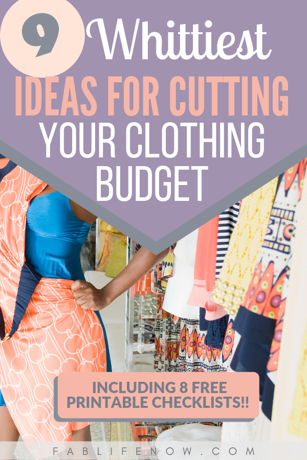 Whittiest ideas for cutting your clothing budget, save on clothing, cut your clothing costs