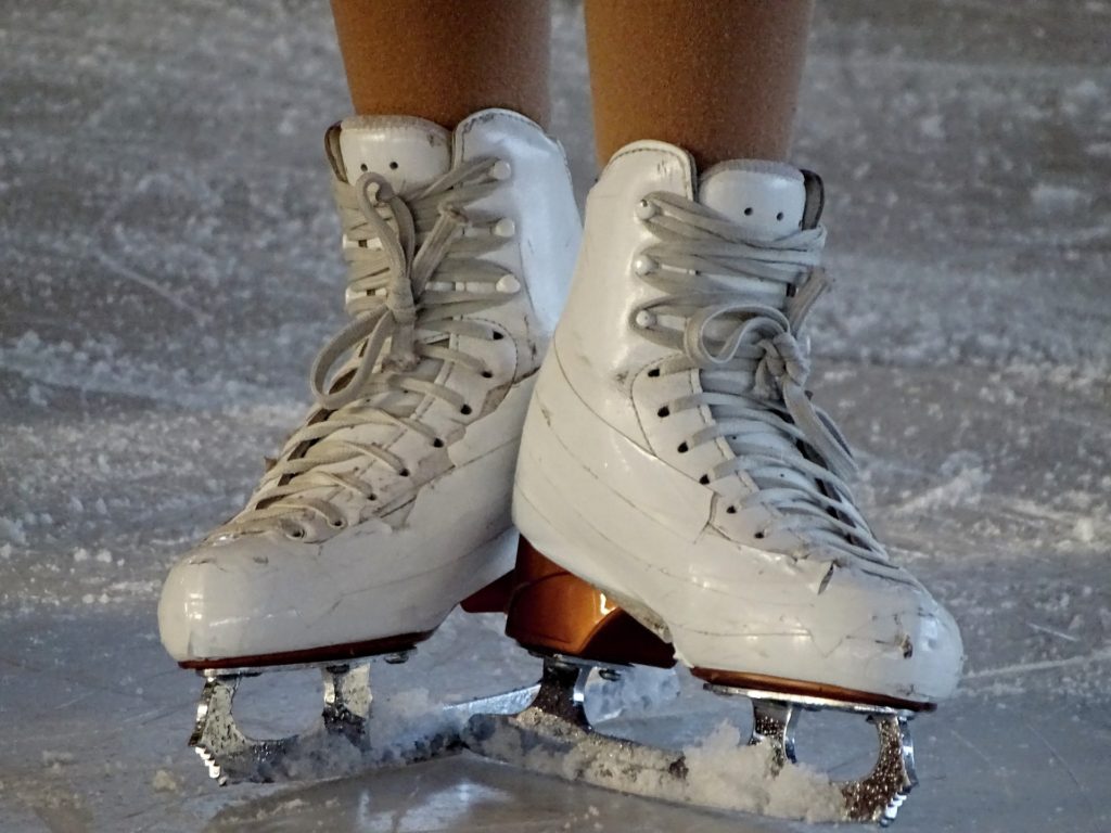 Ice skating can be difficult for the first time.  But a child can teach us a lot about falling and trying again.  